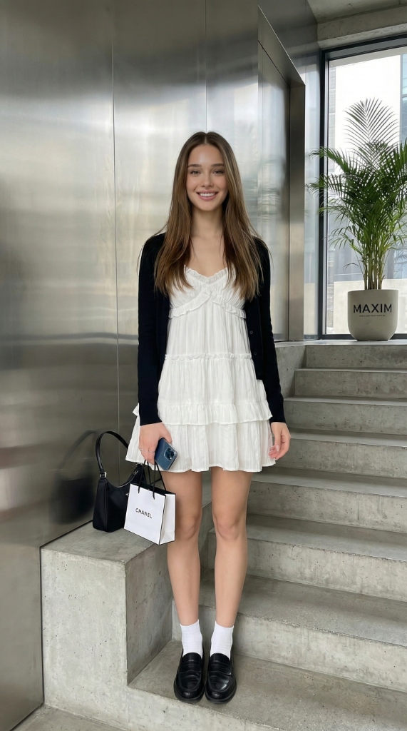 AI Fit Check analysis result showing Vibe Card and fashion style details